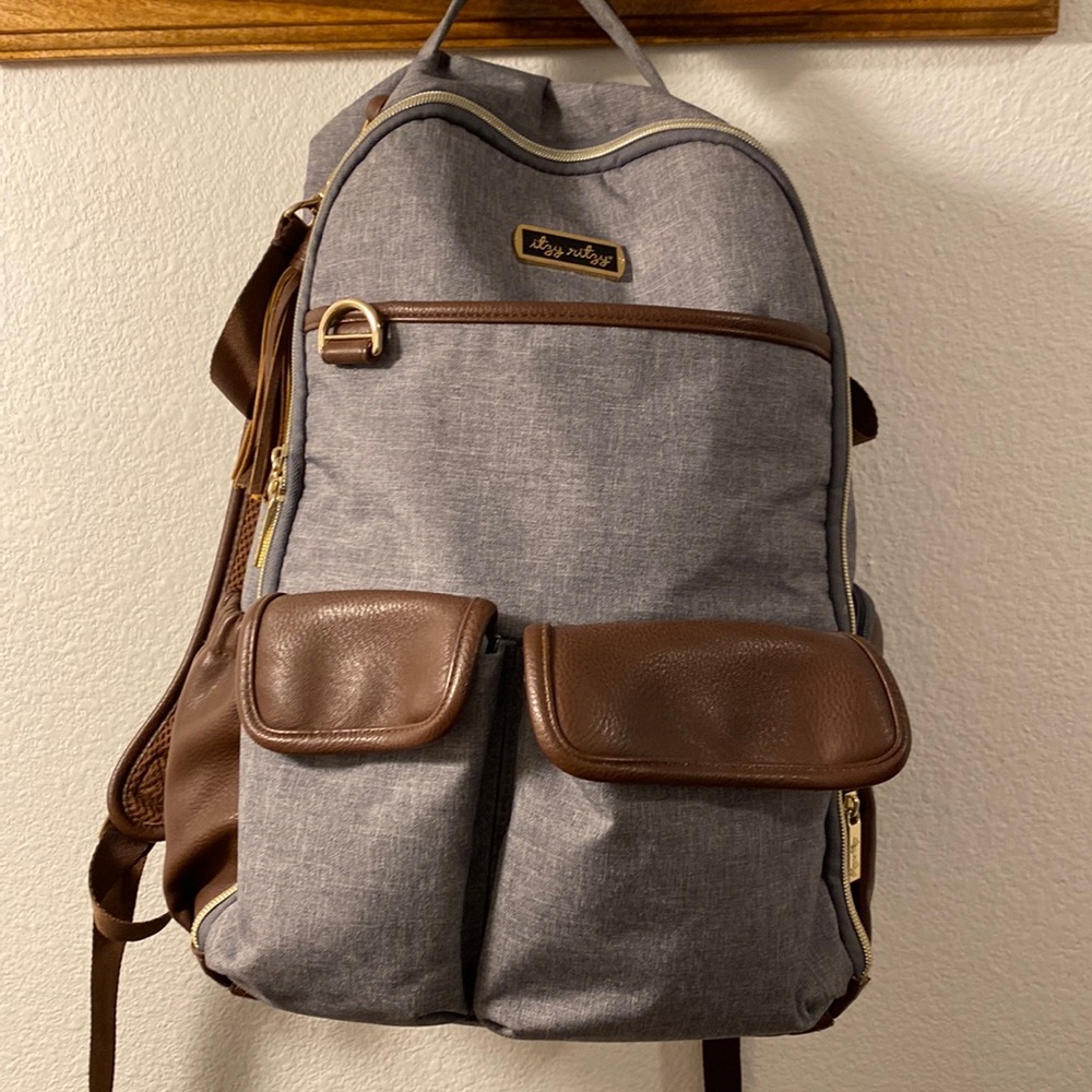 Gently used Itzy Ritzy Boss backpack diaper bag